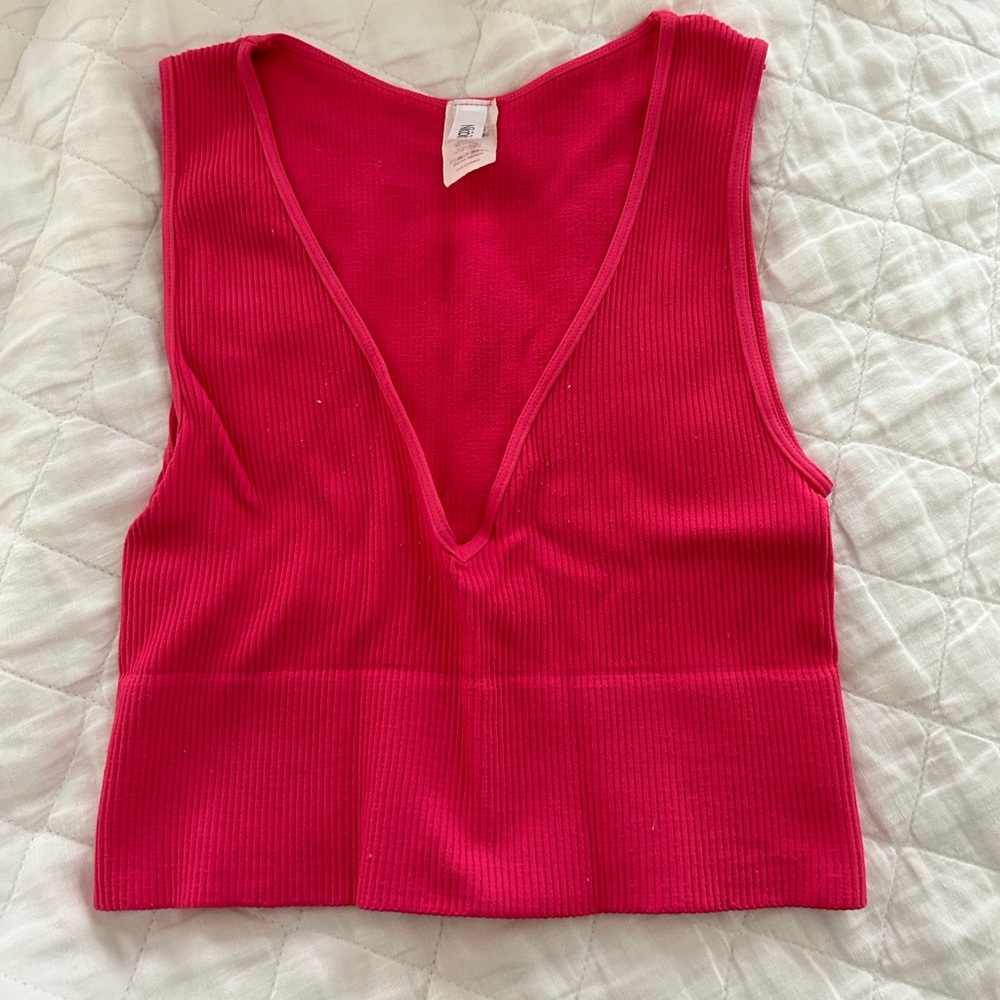 NikiBiki hot pink reversible crop top